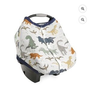 Little Unicorn Muslin Car Seat Cover Dinosaur Magnetic Infant Canopy Cotton